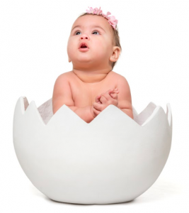 Natural Fertility Experts, baby girl in egg shell